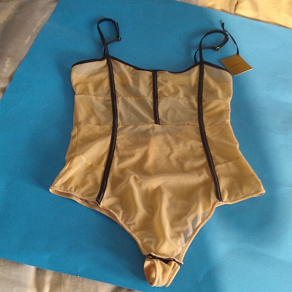 New Love Haus cream and black bodysuit size small to medium